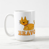 Niedlicher Tigerkatze, tapfer Cartoon Kaffeetasse (Links)