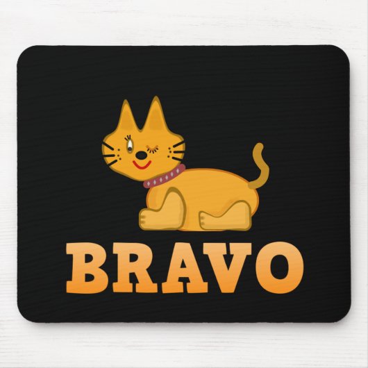Niedlicher Tigerkatze, tapfer Cartoon Mousepad (Vorne)