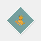 Niedlicher Tigerkatze, tapfer Cartoon Serviette (Ecke)