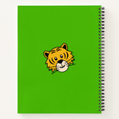 Niedlicher Tigerkopf | Monogram, Simple Cartoon Na Notizblock (Rückseite)
