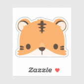 Niedlicher Tigersticker Aufkleber (Blatt)