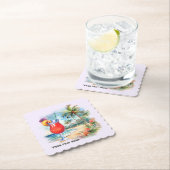 Niedlicher Tii Cocktail Text Paper Untersetzer hin (Vor Ort)