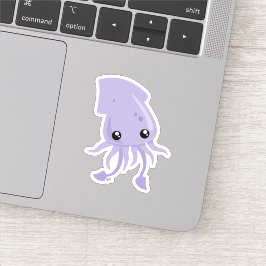 Niedlicher Tintenfisch, kundenspezifisch geschnitt Aufkleber