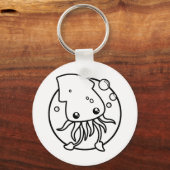 Niedlicher Tintenfisch Schlüsselanhänger (Vorderseite)