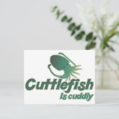 Niedlicher Tintenfisch will nur zu kuscheln Postkarte (Stehend Vorderseite)