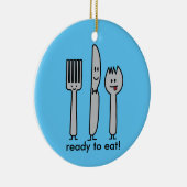 Niedlicher Tischbesteck-Gerät-Gabel-Messer Spork Keramik Ornament (Rechts)