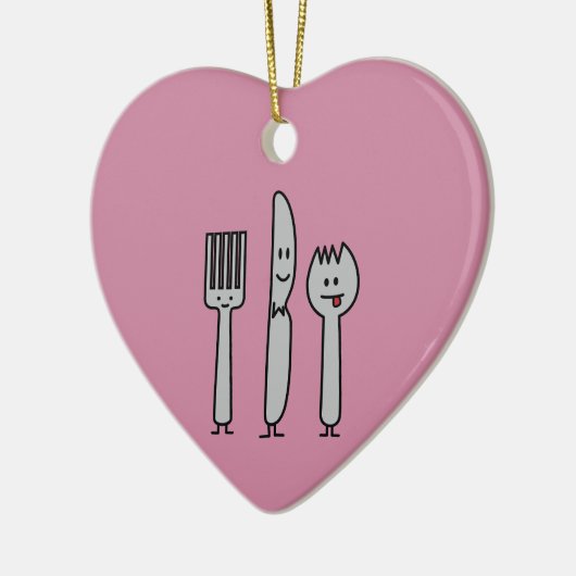 Niedlicher Tischbesteck-Gerät-Gabel-Messer Spork Keramikornament (Links)