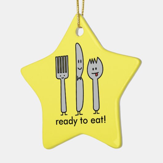 Niedlicher Tischbesteck-Gerät-Gabel-Messer Spork Keramikornament (Links)