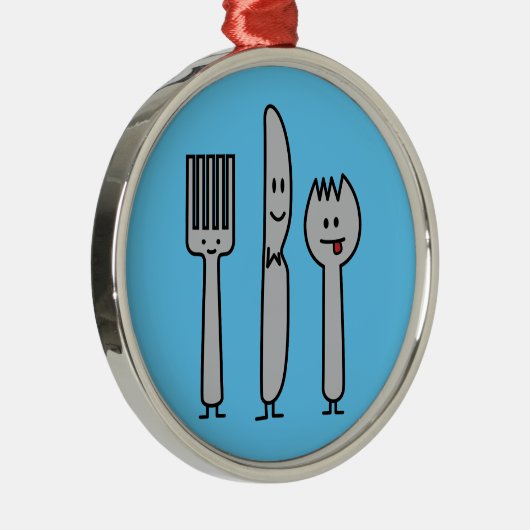 Niedlicher Tischbesteck-Gerät-Gabel-Messer Spork Ornament Aus Metall (Rechts)