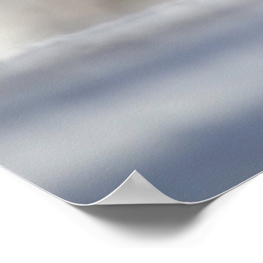 Niedlicher Titmausvogel im Schnee Poster (Ecke)