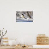 Niedlicher Titmausvogel im Schnee Poster (Küche)