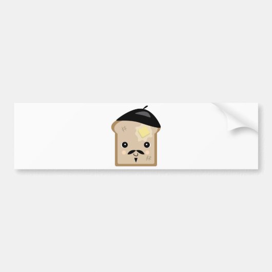 niedlicher Toast Autoaufkleber (Vorne)
