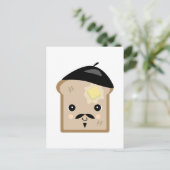 niedlicher Toast Postkarte (Stehend Vorderseite)