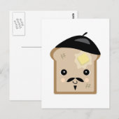 niedlicher Toast Postkarte (Vorne/Hinten)