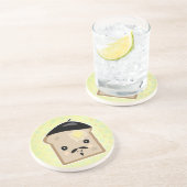 niedlicher Toast Sandstein Untersetzer (Seite)