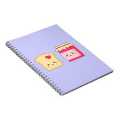 Niedlicher Toast-und Erdbeerstau, verbreitete Notizblock (Rechte Seite)