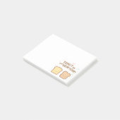 Niedlicher Toast zum neues Post-it Klebezettel (angewinkelt)