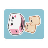 Niedlicher Toaster mit Happy Toast Magnet (Horizontal)