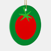 Niedlicher Tomato Gardener Weihnachtsbaum Keramik Ornament (Rechts)