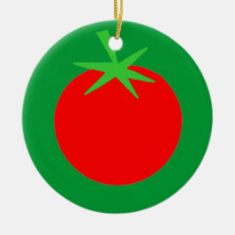Niedlicher Tomato Gardener Weihnachtsbaum Keramik Ornament