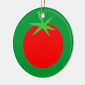 Niedlicher Tomato Gardener Weihnachtsbaum Keramik Ornament (Links)