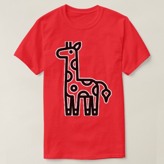 Niedlicher Toon Giraffe Giraffe Giraffen T-Shirt (Design vorne)