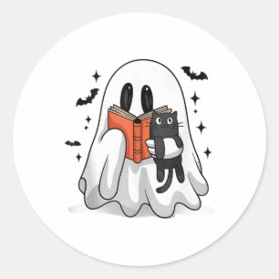 Niedlicher Top_1-Notenblock für Halloween-Geisterl Runder Aufkleber