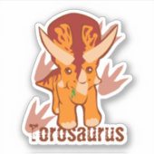 Niedlicher Torosaurus Aufkleber (Vorderseite)