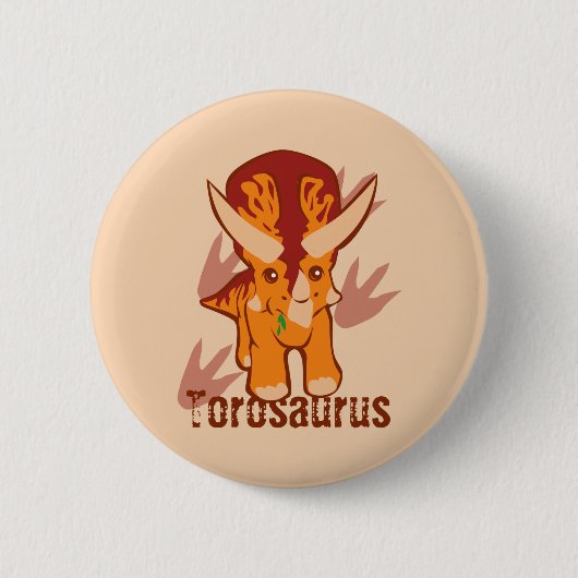 Niedlicher Torosaurus Button (Vorderseite)
