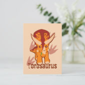 Niedlicher Torosaurus Postkarte (Stehend Vorderseite)
