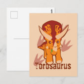 Niedlicher Torosaurus Postkarte (Vorne/Hinten)