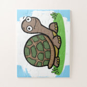 Niedlicher Tortoise-Cartoon Puzzle (Vertikal)