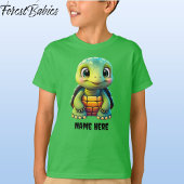 Niedlicher Tortoise Kid's Turtle Animal Cartoon Gr T-Shirt
