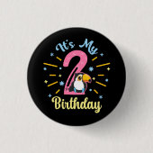 Niedlicher Toucan 2. Geburtstag 2 Jahr Geburtsherr Button (Vorderseite)