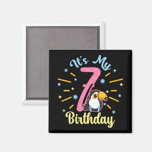 Niedlicher Toucan 7. Geburtstag 7. Geburtstag Magnet