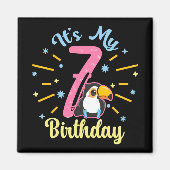 Niedlicher Toucan 7. Geburtstag 7. Geburtstag Magnet (Vorne)