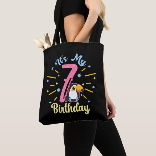 Niedlicher Toucan 7. Geburtstag 7. Geburtstag Tasche (Von Nahem)
