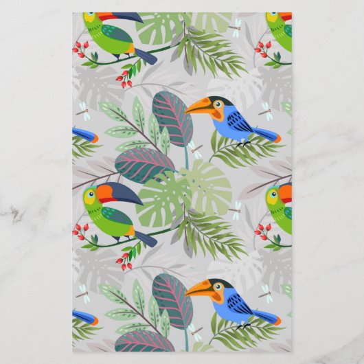 Niedlicher Toucan bird, Everybirdy Pattern, Wasser (Rückseite)