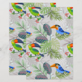 Niedlicher Toucan bird, Everybirdy Pattern, Wasser (Vorne/Hinten)