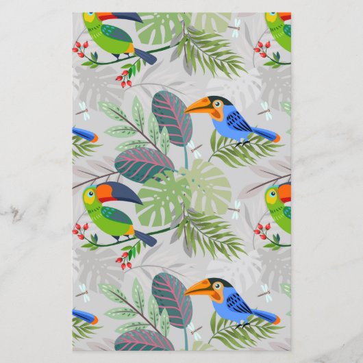 Niedlicher Toucan bird, Everybirdy Pattern, Wasser (Vorderseite)