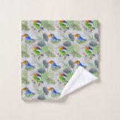 Niedlicher Toucan bird, Everybirdy Pattern, Wasser Badhandtuch Set (Waschlappen)