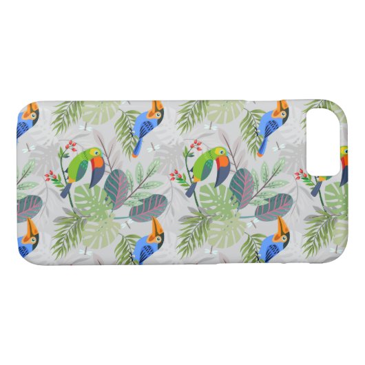 Niedlicher Toucan bird, Everybirdy Pattern, Wasser Case-Mate iPhone Hülle (Rückseite (Horizontal))