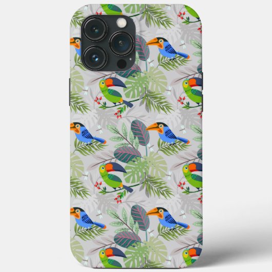 Niedlicher Toucan bird, Everybirdy Pattern, Wasser Case-Mate iPhone Hülle (Rückseite)