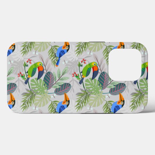 Niedlicher Toucan bird, Everybirdy Pattern, Wasser Case-Mate iPhone Hülle (Rückseite (Horizontal))