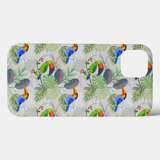 Niedlicher Toucan bird, Everybirdy Pattern, Wasser Case-Mate iPhone Hülle (Rückseite (Horizontal))