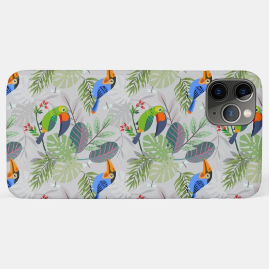 Niedlicher Toucan bird, Everybirdy Pattern, Wasser Case-Mate iPhone Hülle (Rückseite (Horizontal))