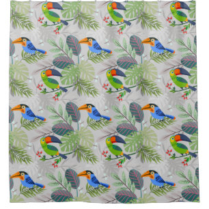Niedlicher Toucan bird, Everybirdy Pattern, Wasser Duschvorhang