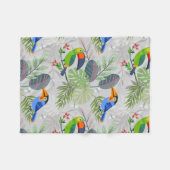 Niedlicher Toucan bird, Everybirdy Pattern, Wasser Fleecedecke (Vorderseite (Horizontal))