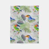 Niedlicher Toucan bird, Everybirdy Pattern, Wasser Fleecedecke (Vorderseite)