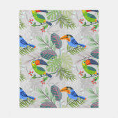 Niedlicher Toucan bird, Everybirdy Pattern, Wasser Fleecedecke (Vorderseite)